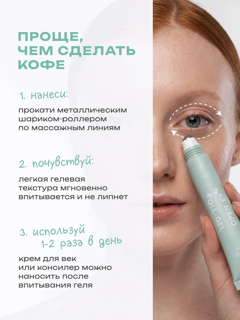 THE U гель вокруг глаз роллер open eye roll-gel 20мл